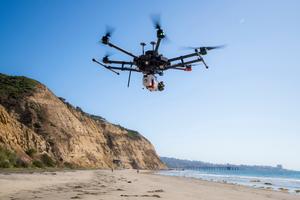 LiDAR drone measures beach change