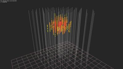 Light Pool Produced in IceCube by a High-Energy Neutrino
