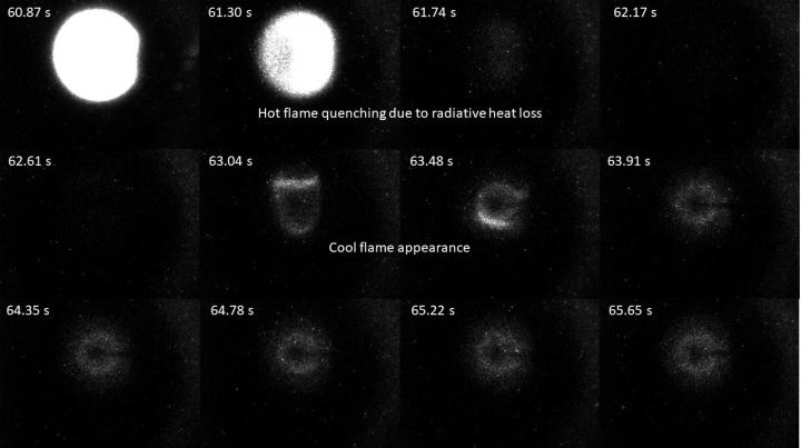 Faint emissions of a cool flame
