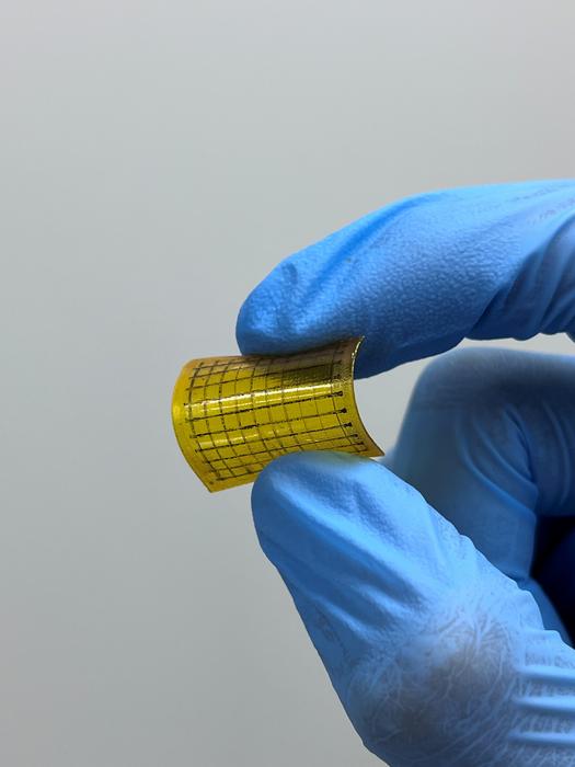 Printed flexible 10×10 brain-inspired synapse array