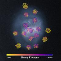 Chemical Maps Made from the SDSS Data Superimposed on an Image of the Large Magellanic Cloud