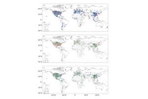 Inter-city interactions of gaseous pollutants and greenhouse gases related SDG indicators among global cities.