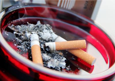 Ruby-Colored Ashtray