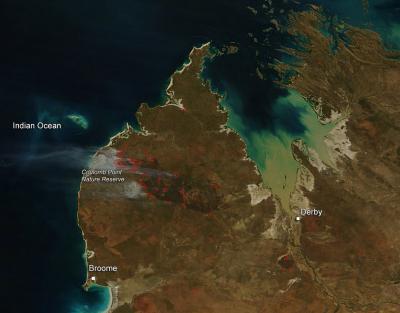 Fires on the Dampier Peninsula, Australia
