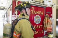 Firefighter in Protective Gear
