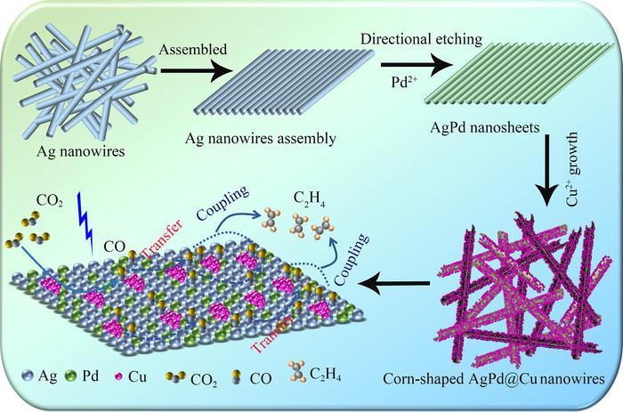Corn-Shaped Nanowires for CO2 to Ethylene Conversion