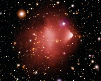 X-ray and Optical Image of Bullet Cluster