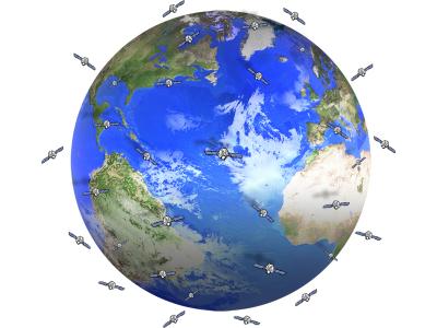 Radiometers May Be Flown on a Constellation of Satellites