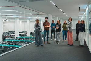 The researchers pictured at the Barcelona Supercomputing Centre