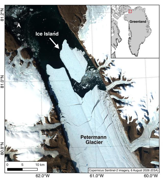 Photo : Imagerie satellite du vêlage – Adam Garbo.
