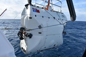 The submersible 'Limiting factor' before the expedition launch.