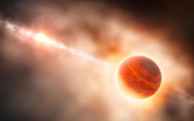 Artist's Impression of a Gas Giant Planet Forming in the Disc around the Young Star HD 100546