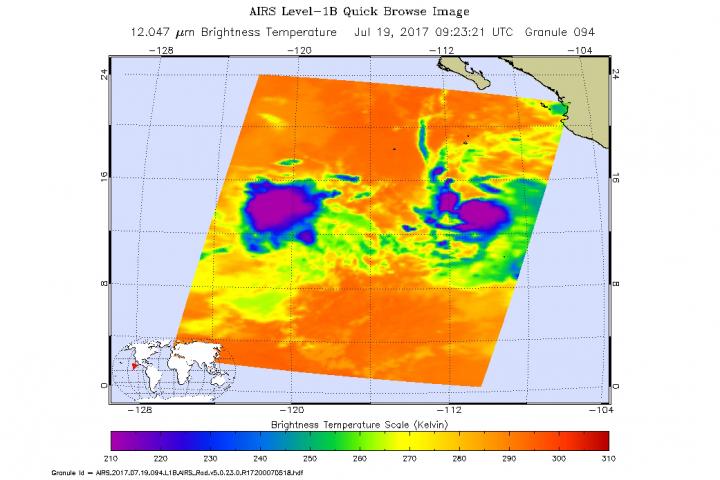 Infrared Image of 08E and Greg