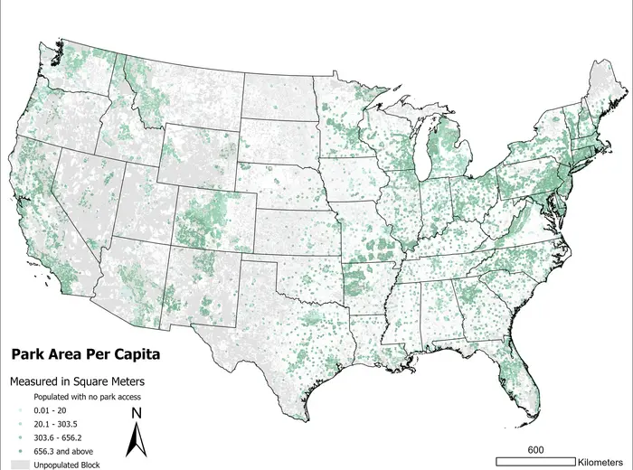 Park area per capita