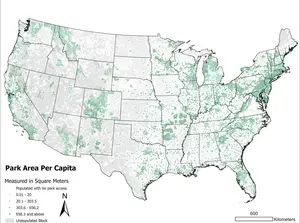 Park area per capita