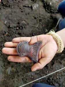 Pre-colonial adorno found at the PARINÃ excavation site