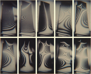 Figure 3: Ten vibration modes of a jet engine turbine blade (courtesy of Pratt & Whitney)