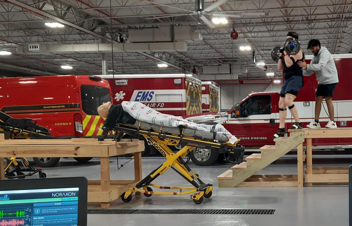 Exoskeleton testing EMTs