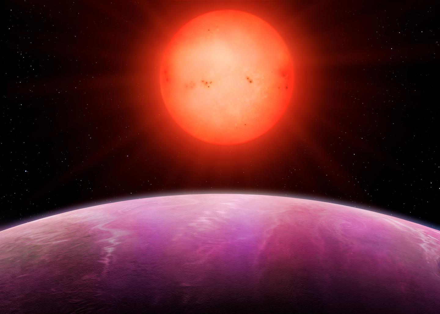 Artist's Impression of Sunrise on Planet NGTS-1b