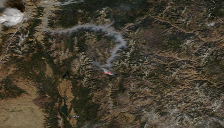 River of Smoke from Prescribed Fire in Idaho