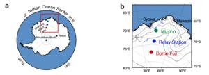 Map of Antarctica and the East Antarctic study region