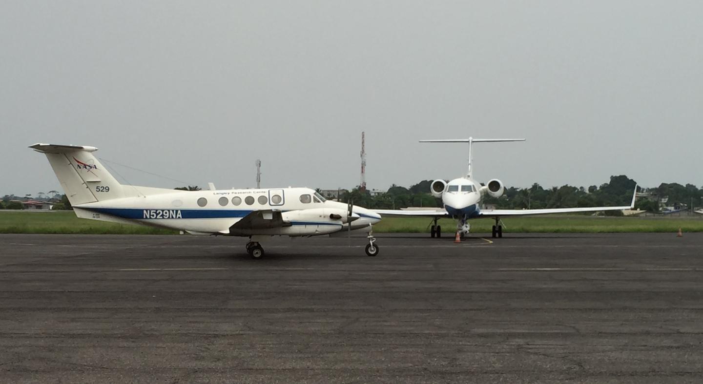 Two NASA AFriSAR Research Aircraft