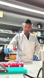 Zhiqiang Lin, Ph.D. in lab