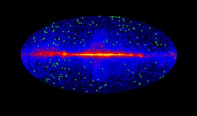 Background Map Shows the Entire Sky and Was Constructed from 4 Years of Gamma Rays