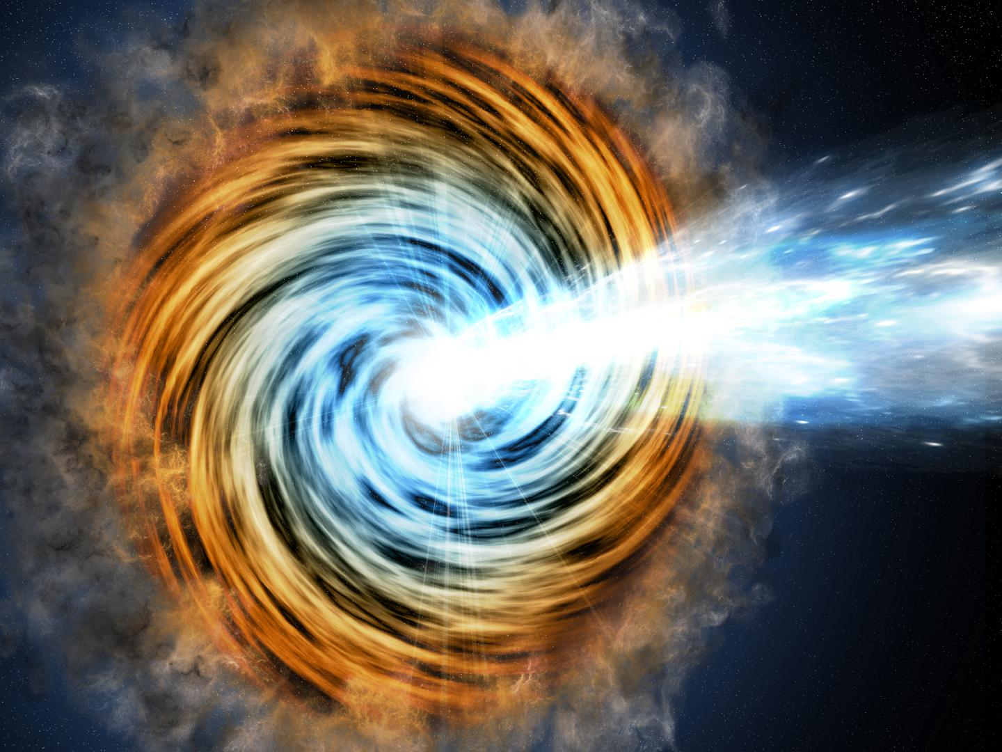 Artist's Conception of a Blazar