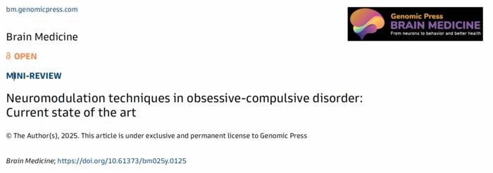 Neuromodulation techniques in obsessive-compulsive disorder: Current state of the art