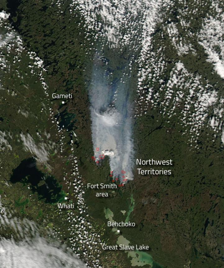 Fires in the Northwest Territories of Canada