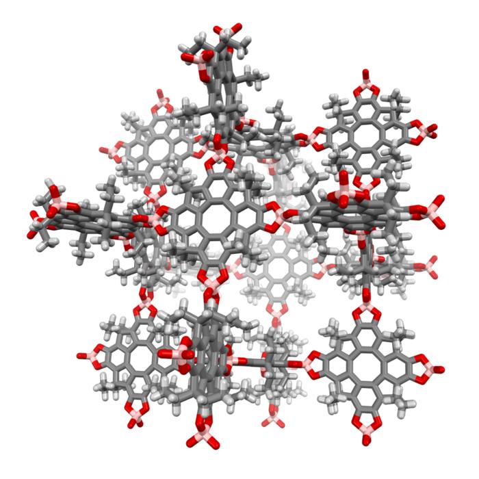 Figure 1. Crystal structure of TCTP-COF