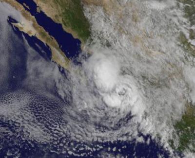 GOES Image of Manuel
