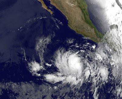 GOES-13 Satellite Shows Newly Developed Tropical Storm Bud