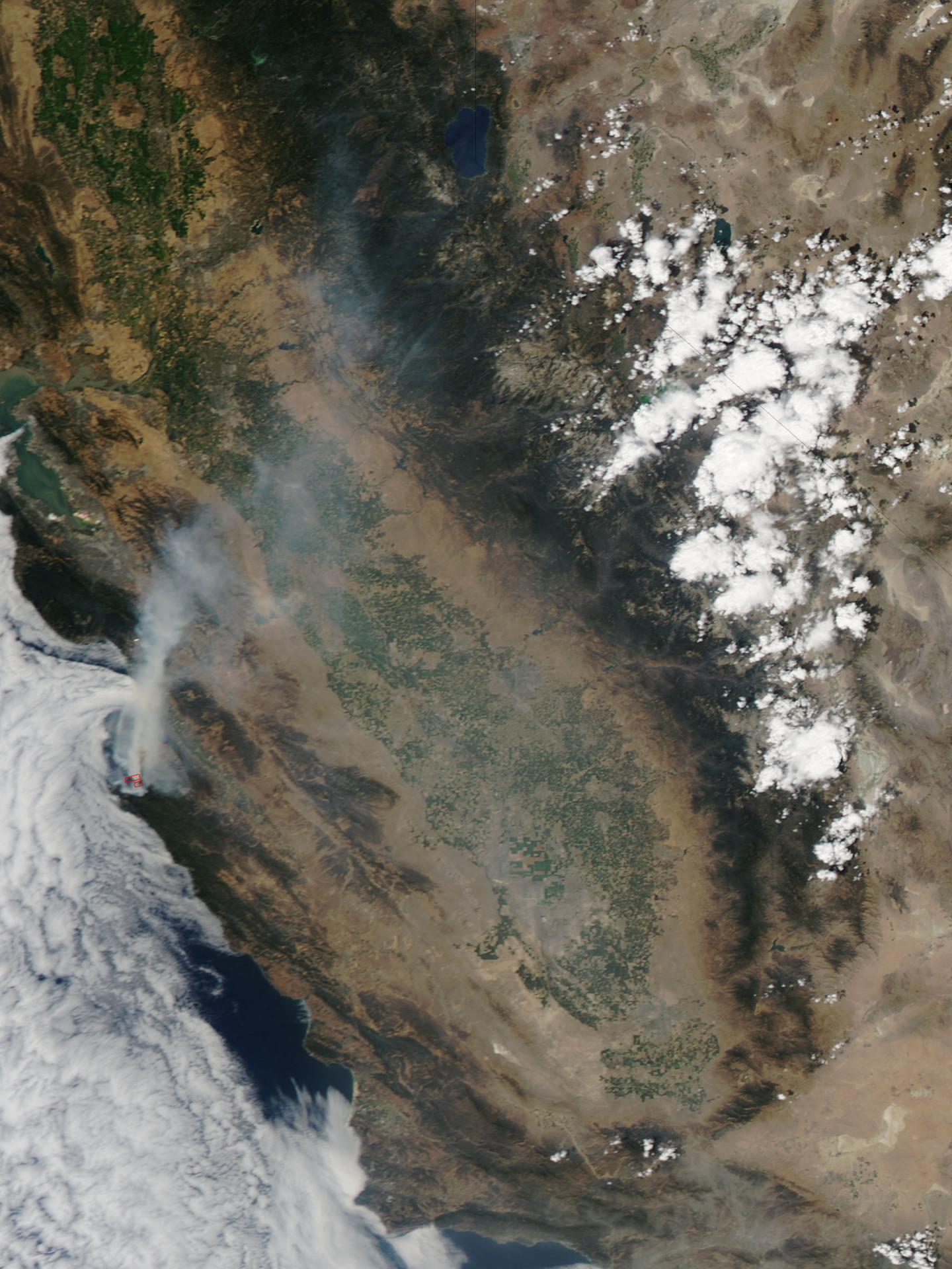 Sobranes Fire Seen from Space