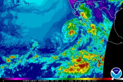 GOES-West Image of Douglas