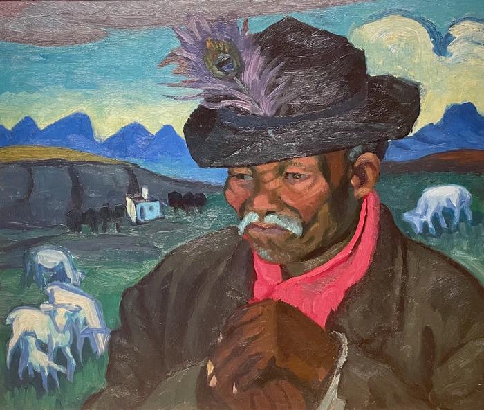 Portrait of a farm worker from the Cape Peninsula region of Africa dating back to the early 20th century