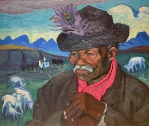 Portrait of a farm worker from the Cape Peninsula region of Africa dating back to the early 20th century