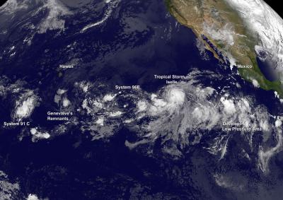 GOES Image of Genevieve