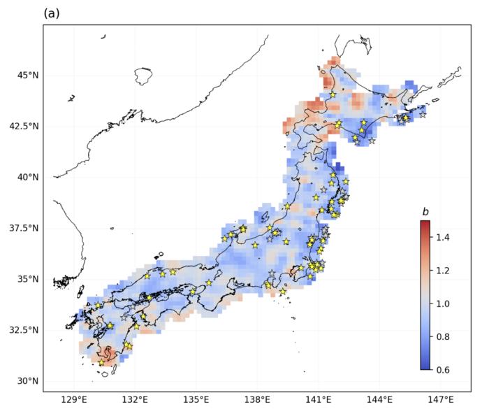 Mainshock locations shape earthquake size distributions