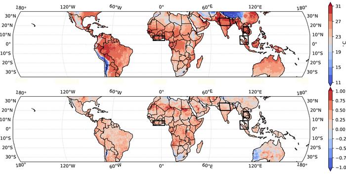 Predicted warming of tropics this summer