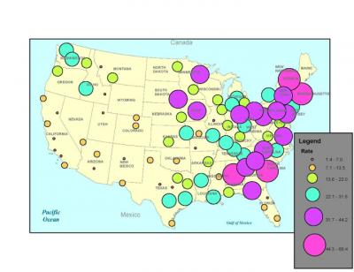Adderall Tweet Map
