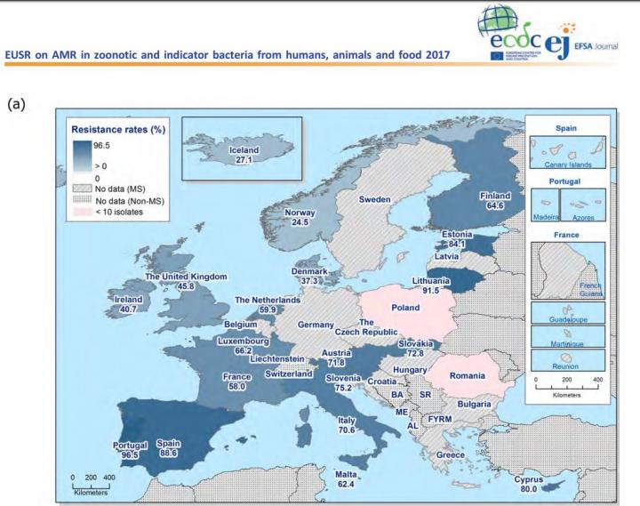 Spatial Distribution of Ciprofloxacin Resistance in <em>C. jejuni</em> Isolates from Human Cases