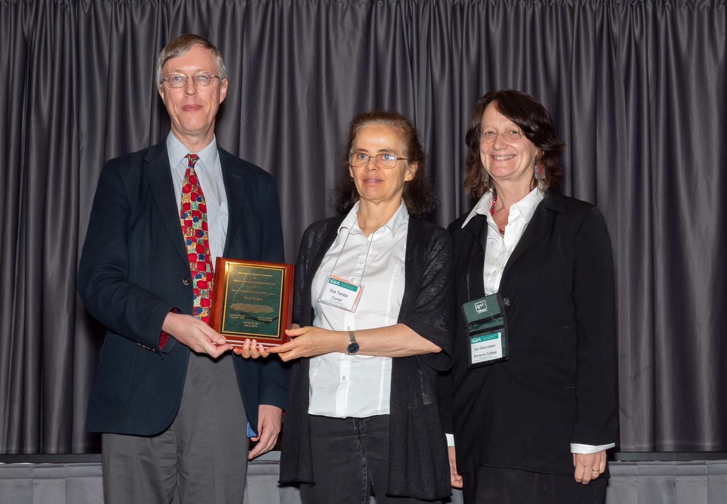 Eva Tardos Presented with AWM-SIAM Sonia Kovalevsky Lecture