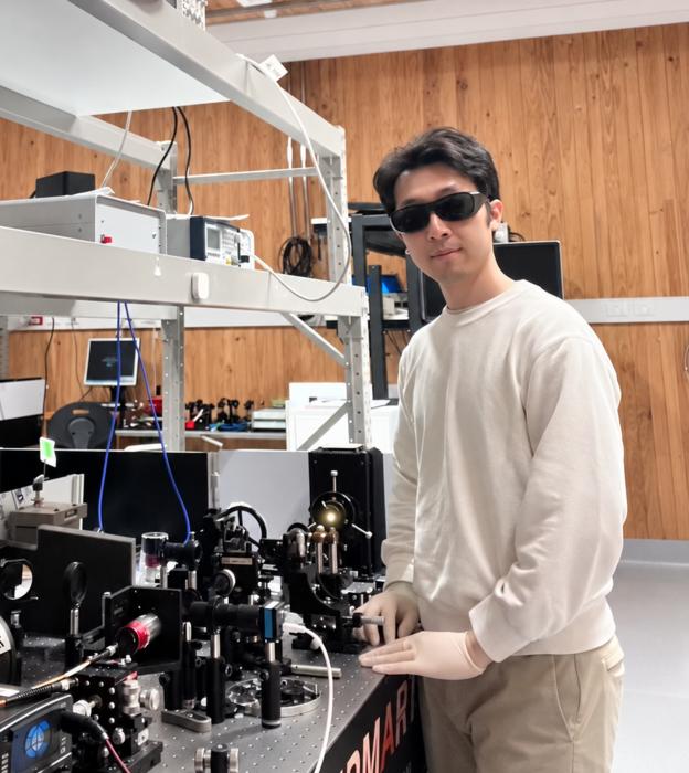 Ziwei Yang in the lab