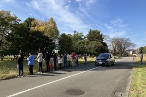 A listening test for an electric vehicle