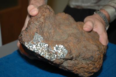 Olivine Crystals in a Metal Matrix