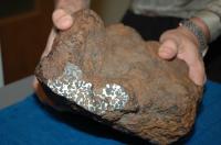 Olivine Crystals in a Metal Matrix