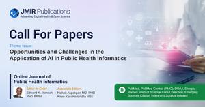 The Online Journal of Public Health Informatics Invites Submissions  on Opportunities and Challenges in the Applications of AI In Public Health Informatics