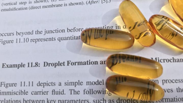 Miniaturizing a fish oil capsule